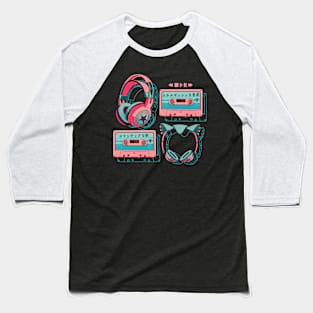 The Mixtapes and Headphones (for dark background) T-Shirt Baseball T-Shirt